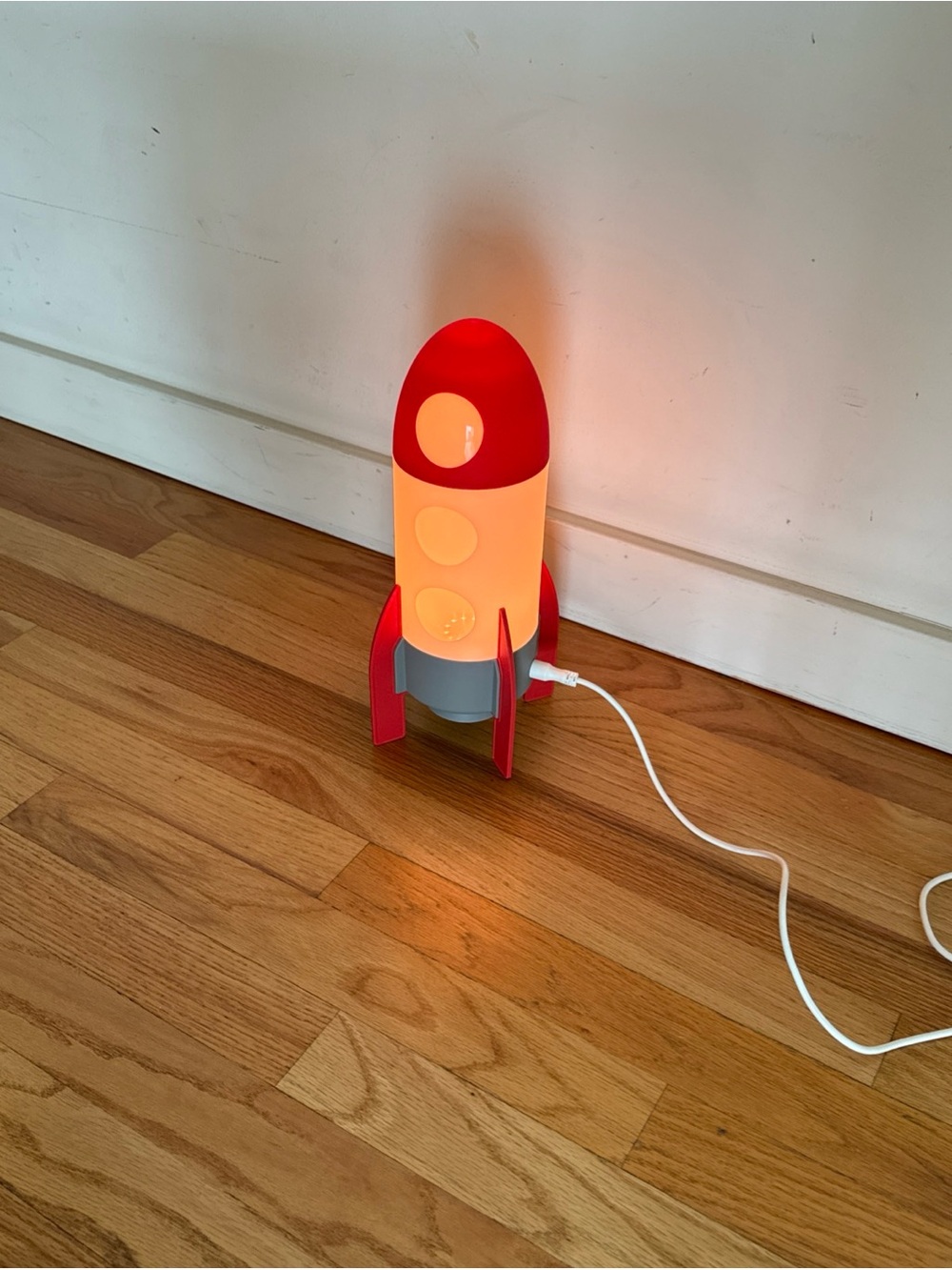 IKEA Red and White Rocket Night Lamp - Picture 4 of 10